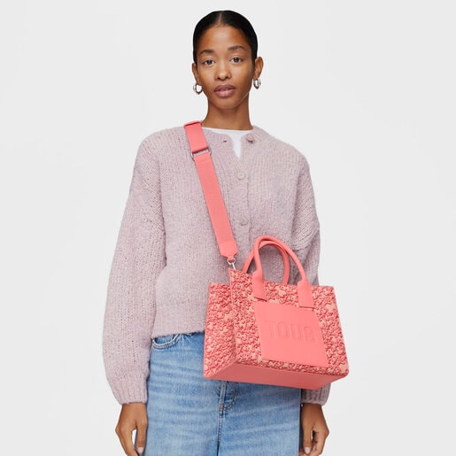 תיק קניות Amaya Kaos Mini Evolution בינוני בצבע אדום קורל