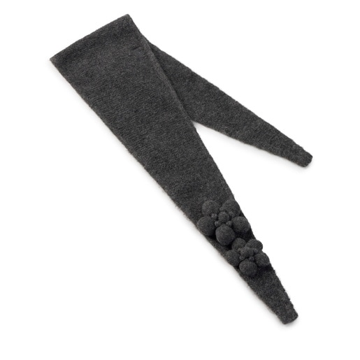 Mini bufanda gris oscuro TOUS Daisy
