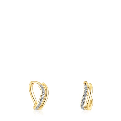 Gold Hav Earrings with diamonds