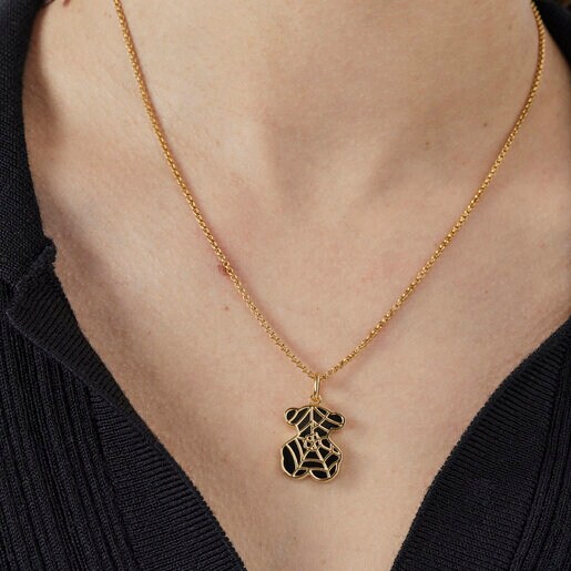 Маленькая подвеска Fragile Nature из вермеля и оникса