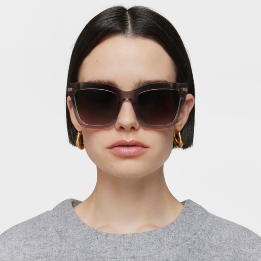 Szare okulary przeciwsłoneczne TOUS Metal Logo