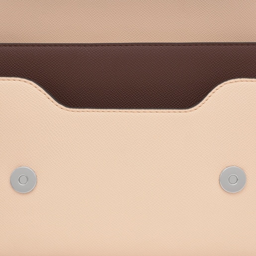 Medium lime and nude Crossbody bag Audree Saffiano