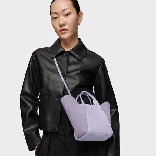 Small mauve Tote bag TOUS Tulip
