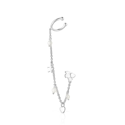 Silver and Pearls Cool Joy Earcuff
