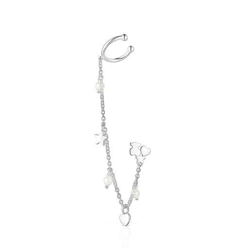 Earcuff de plata y perlas Cool Joy