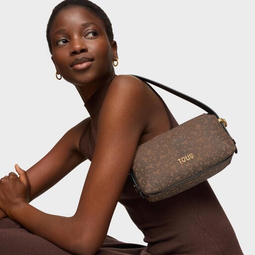 Mini bolso marrón Kaos Mini Lines