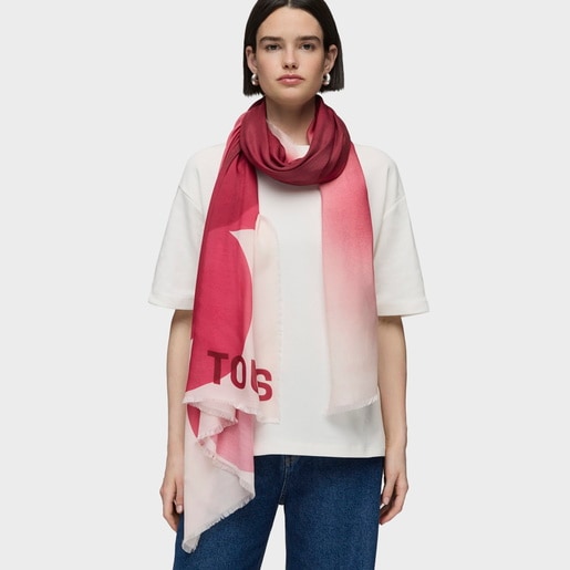 Foulard fuchsia TOUS Blurry Flower