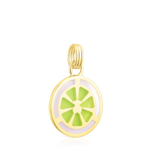 20-mm silver vermeil TOUS St. Tropez Cup Enameled pendant