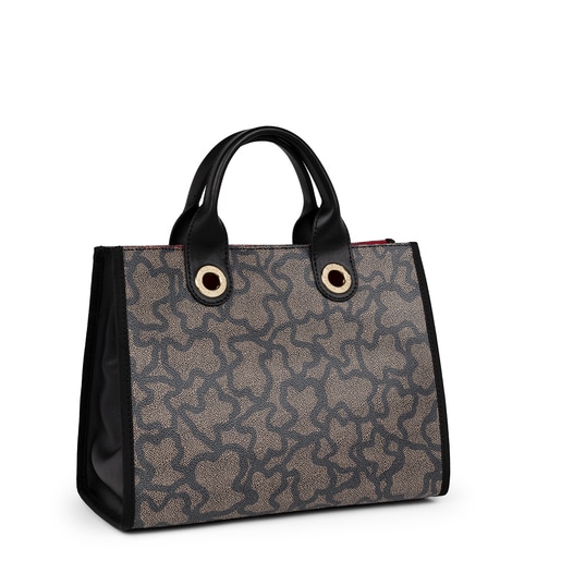 Mittelgroße Shopping-Tasche Amaya Kaos Icon mehrfarbig in Schwarz