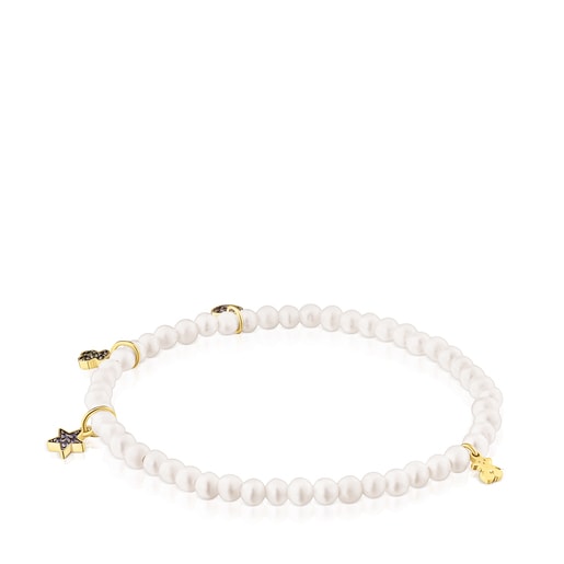 Pearl TOUS New Motif Bracelet with gemstone motifs