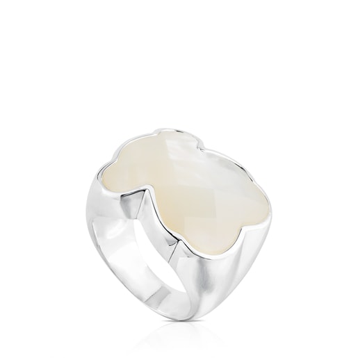 Silver Ring with faceted mother-of-pearl TOUS Color | TOUS