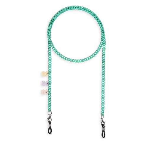 Turquoise Bears Chain Mask and glasses chain