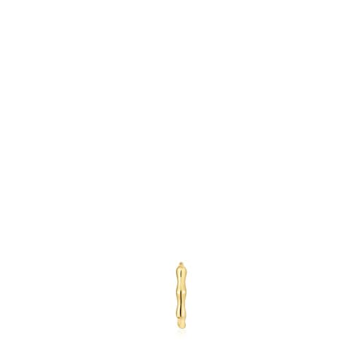 Boucle d’oreille anneau individuelle en or avec détails Basics