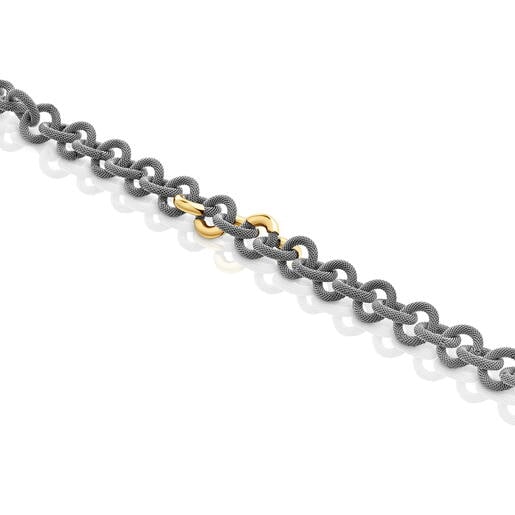 Pulsera de acero y oro 14 kt TOUS Unlock
