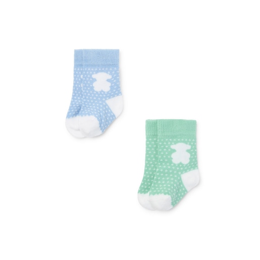 Pack de 2 pares de calcetines de bebé SSocks azul