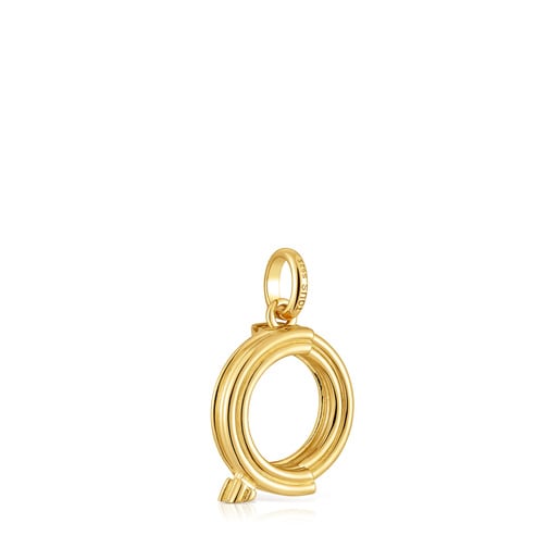 Medium 18kt gold plating over silver letter Q Pendant TOUS Alphabet