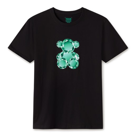 T-shirt nera e turchese Bear Gemstones