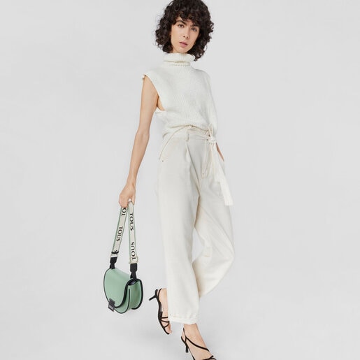 תיק צד TOUS Half-Moon בינוני בצבע חאקי