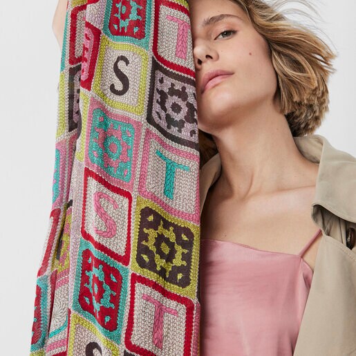 Yellow TOUS Crochet Foulard