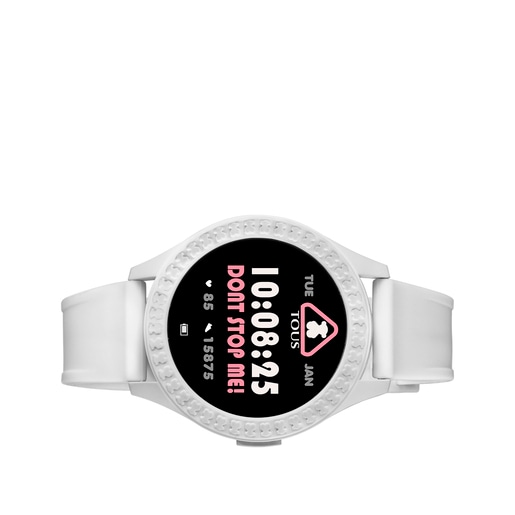 Montre Smarteen Connect avec bracelet en silicone blanc