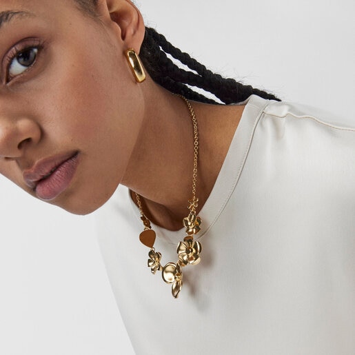 Колье с цветами Fragile Nature из вермеля