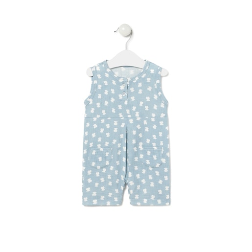 Babygrow s/m curto Bear Azul Celeste