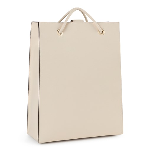 Μεγάλη μπεζ τσάντα για ψώνια TOUS Pop