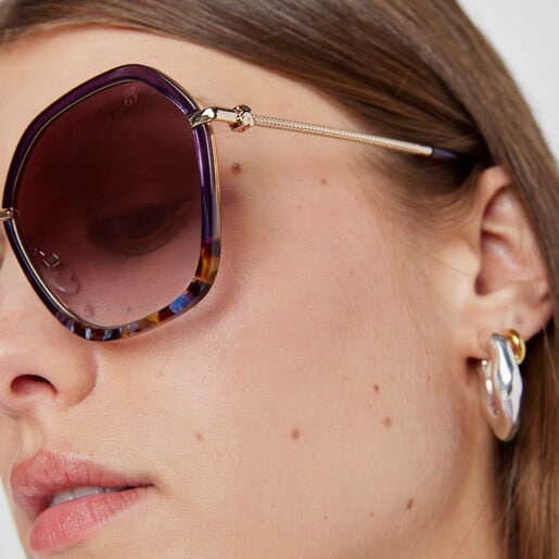 نظارات شمسية باللون الأرجواني من التشكيلة Vyana Metal