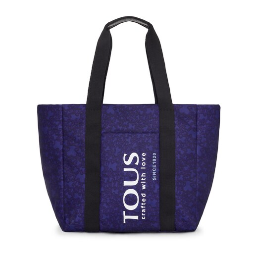 Large purple-colored nylon Kaos Mini Evolution Tote bag | TOUS