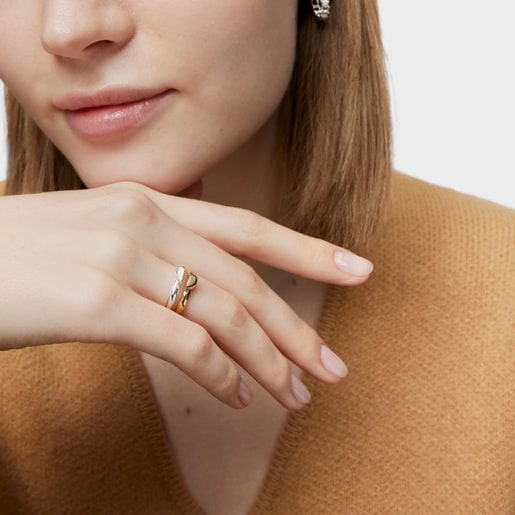 Set small two-tone heart Rings My Other Half