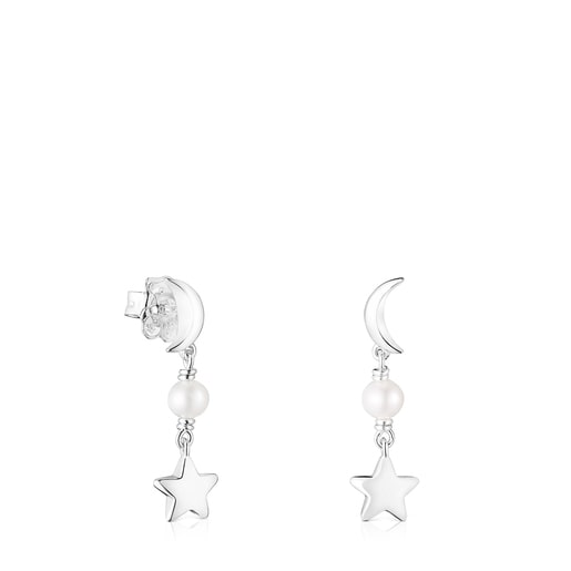 Silver Magic Nature Earrings with pearl | TOUS