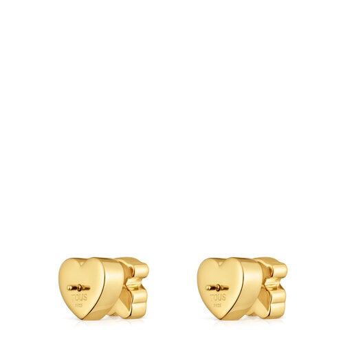 18kt gold plating over silver bear Earrings with diamonds TOUS 1950