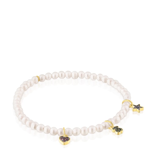 Bracelet TOUS New Motif en perles avec motifs en pierres précieuses