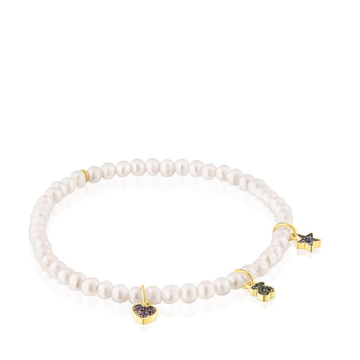 Pearl TOUS New Motif Bracelet with gemstone motifs