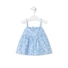 Girls sleeveless shoulder strap dress in Kaos blue