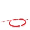 Pulsera oso de plata y nylon rojo TOUS Motivos