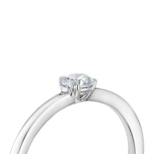 טבעת סוליטר מפלטינה בשילוב יהלום מעבדה 0.25 קראט TOUS Essentials LGD
