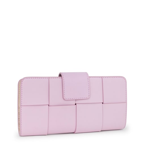 Monedero mediano malva y beige TOUS Damas