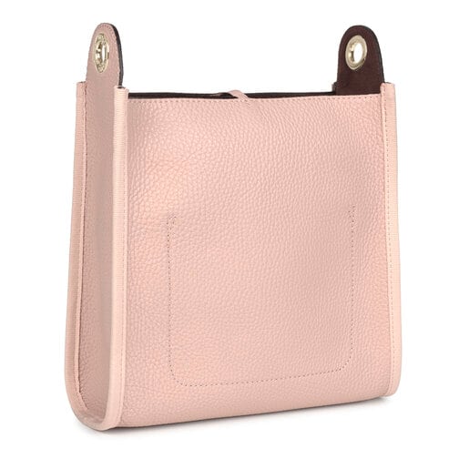 Маленькая сумка через плечо Leissa из бледно-розовой кожи