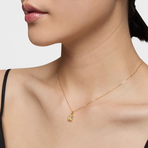 Gold Bear pendant with laboratory-grown diamond TOUS Lili