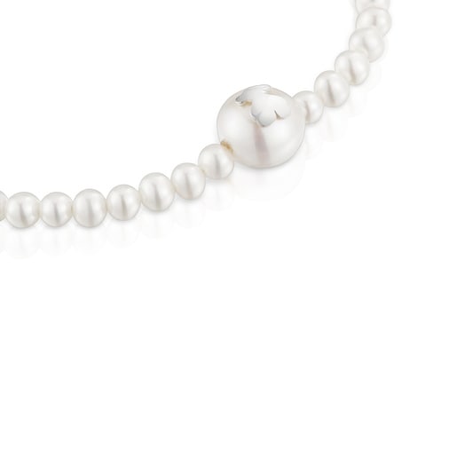 Silver and cultured pearl Elastic bracelet TOUS Icon Pearl