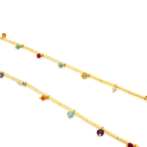 Vermeil Silver Elise Necklace with Gemstones