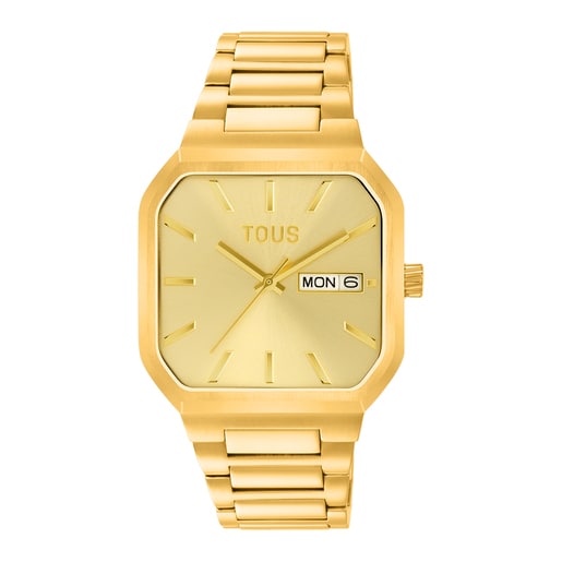 Reloj analógico con brazalete acero IPG dorado Lit