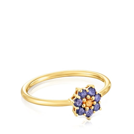 Anillo de oro y gemas Daisy