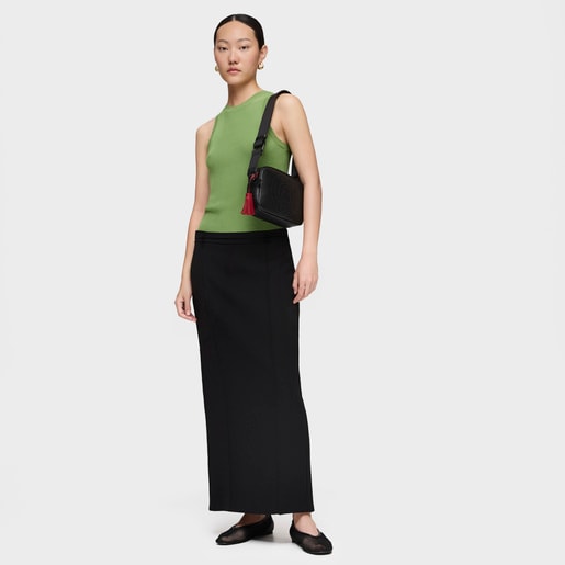 Small leather black Leissa crossbody bag