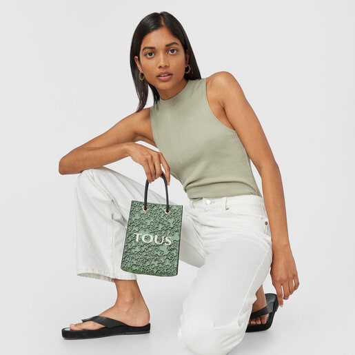 Mini bolso caqui TOUS Kaos Mini Evolution