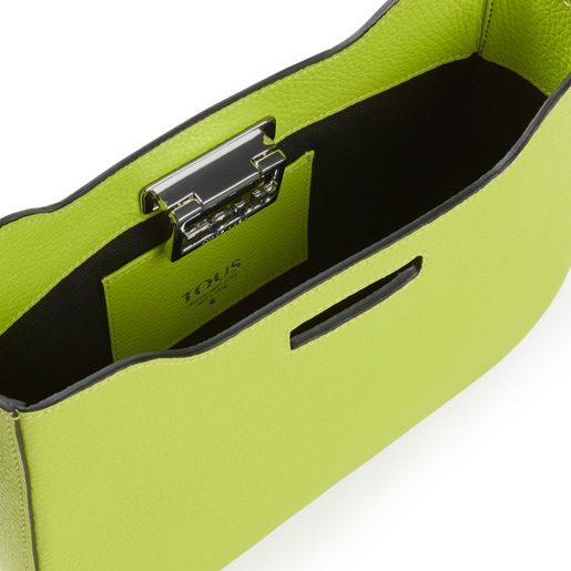 Bolso de hombro de piel lima TOUS Legacy
