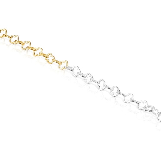 ツートーン、ベアモチーフをあしらったブレスレット TOUS Carrusel