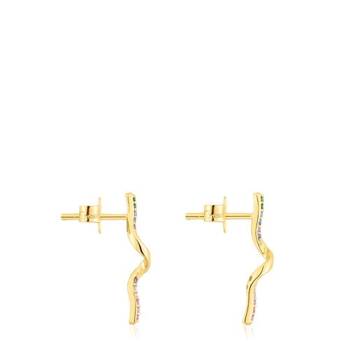 Gold Spiral earrings with gemstones TOUS St. Tropez | TOUS