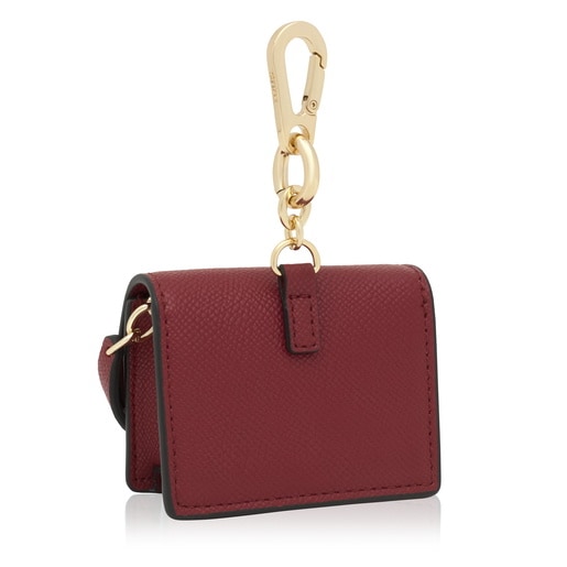 Burgundy mini crossbody Key ring Audree